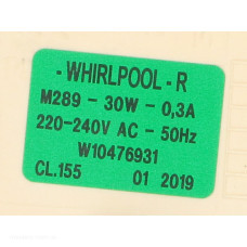 Оригинальный насос с бункером в сборе для стиральной машины Whirlpool 480111100786