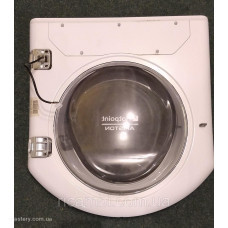 Люк в сборе с модулем индикации стиральной машины Ariston Aqualtis C00258826